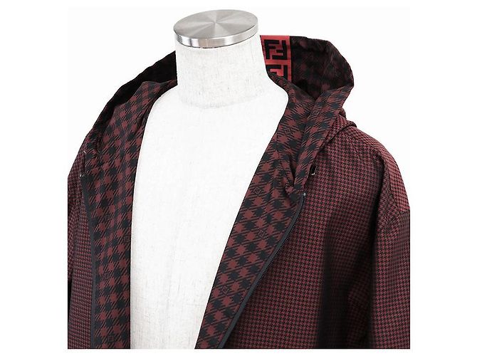 Gabardina de nailon reversible Fendi Roja - vista 11