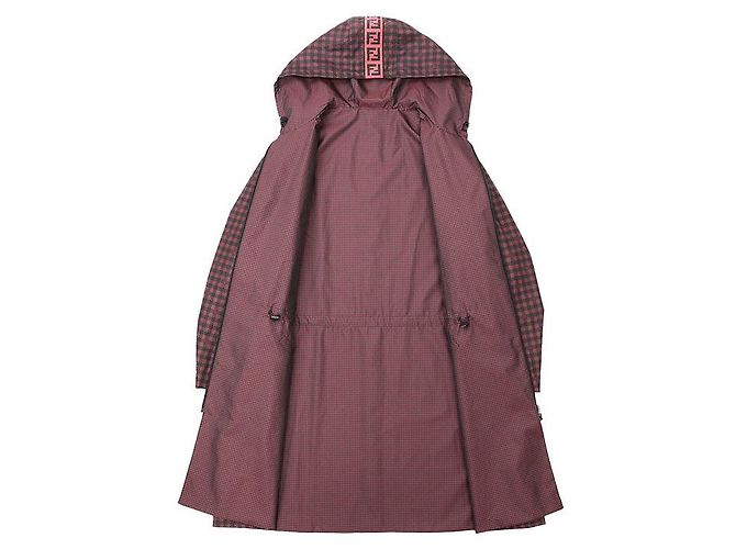 Gabardina de nailon reversible Fendi Roja - vista 9