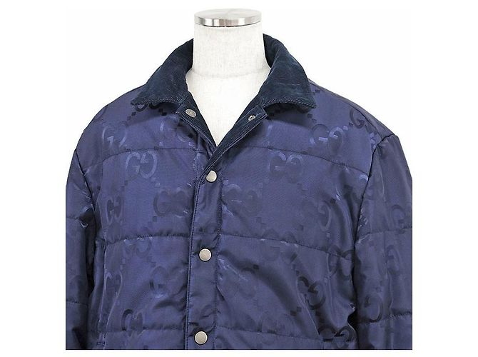 Chaqueta de pana Gucci Jumbo GG Monogram Azul Azul marino - vista 3