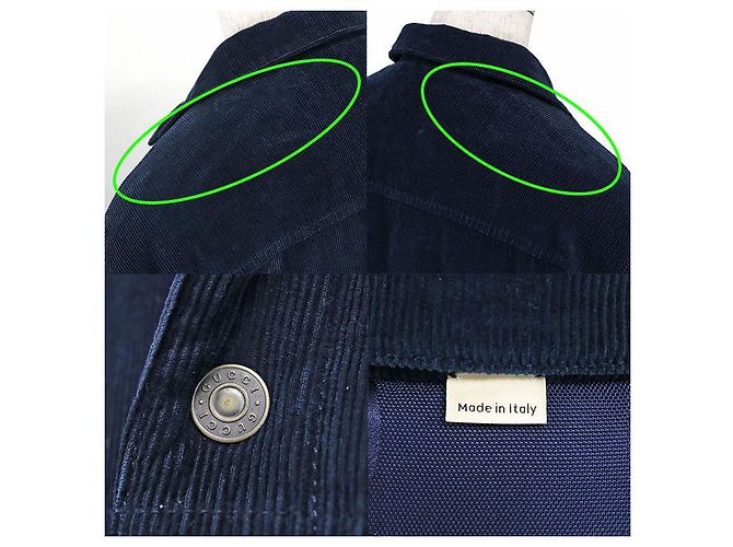 Chaqueta de pana Gucci Jumbo GG Monogram Azul Azul marino - vista 9