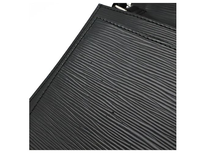 Pochette Seliere Dragonne Epi Louis Vuitton Clutch Bag Nero - vista 8