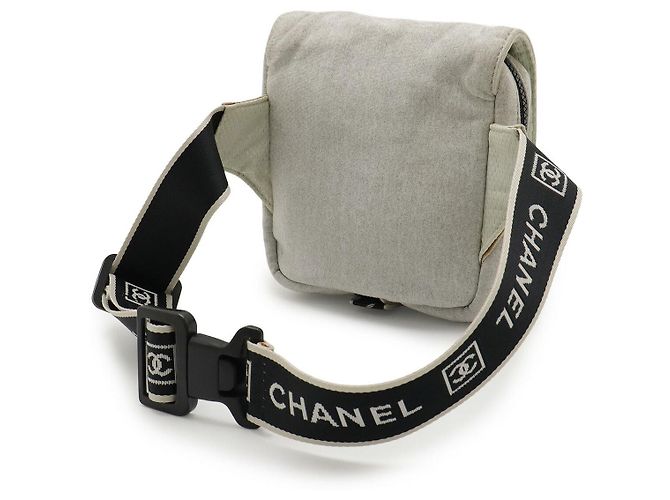 Pochete de algodão Chanel Sports Line Marrom - vista 2