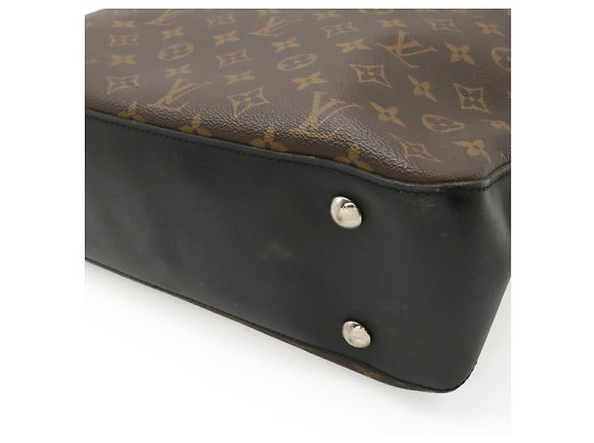 Louis Vuitton Davis Monogram Große Tote Bag Braun Schwarz - Ansicht 3