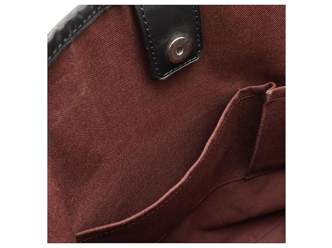 Louis Vuitton Davis Monogram Große Tote Bag Braun Schwarz - Ansicht 8