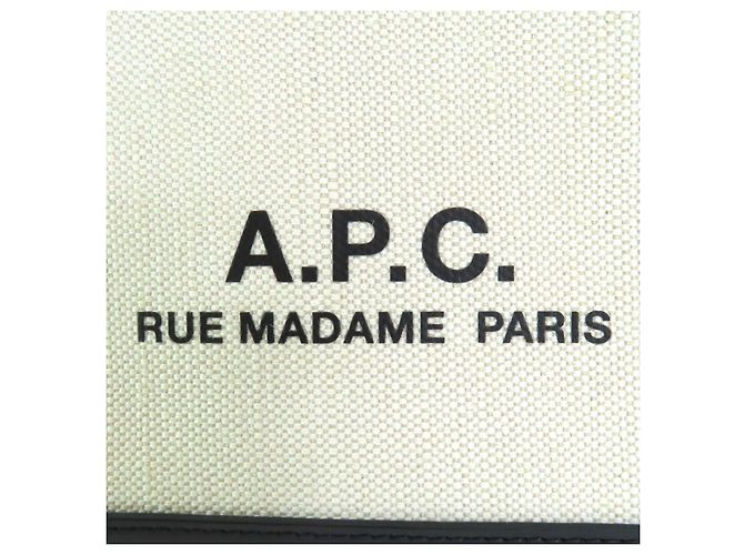 Apc Borsa tote in cotone A.P.C. COEYO Nero Crudo - vista 10