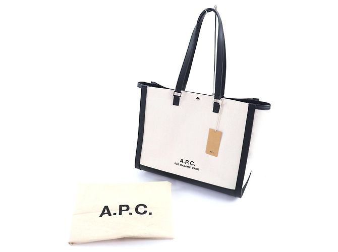 Apc Borsa tote in cotone A.P.C. COEYO Nero Crudo - vista 2
