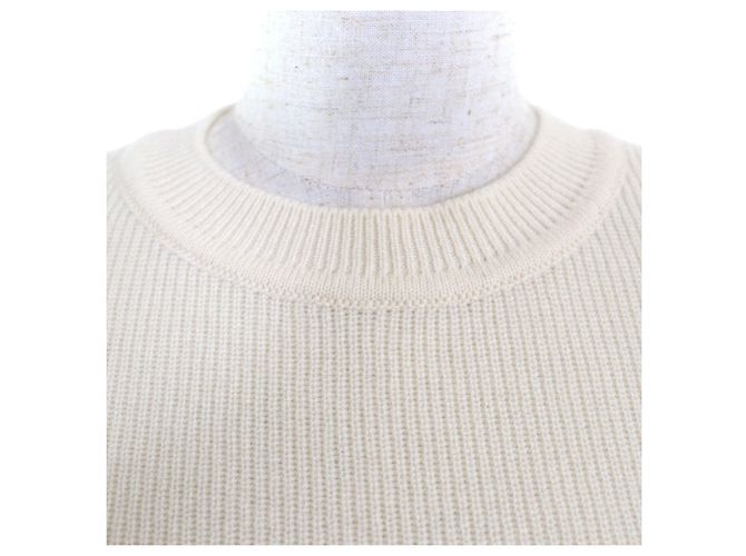 Hermès Hermes Kaschmir Strickoberteil Weiß Aus weiß - Ansicht 4