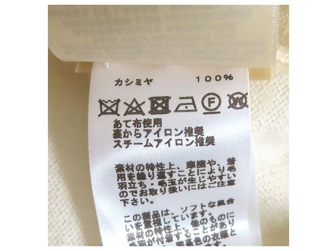 Hermès Hermes Kaschmir Strickoberteil Weiß Aus weiß - Ansicht 8