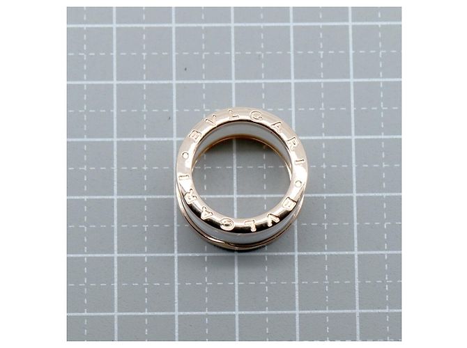 Bulgari Anello Bvlgari B.zero1 in Au750 e ceramica Misura 11 Bianco - vista 3