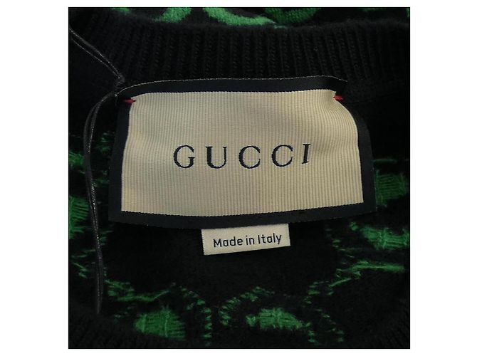 Gucci GG Wollpullover Schwarz Grün - Ansicht 4