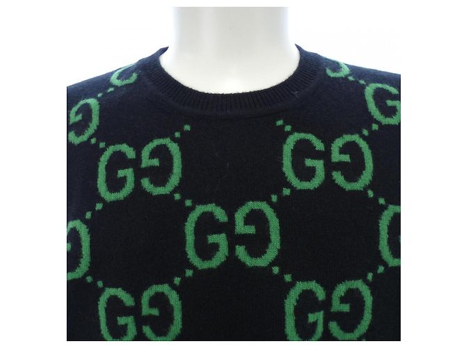 Gucci GG Wollpullover Schwarz Grün - Ansicht 5