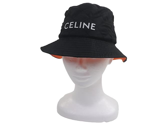 Céline Celine 2AUB0930C Nylon-Hut Schwarz Orange - Ansicht 2