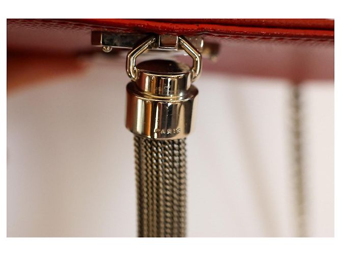 Saint Laurent Kate Pochette Pelle Rossa Rosso - vista 14