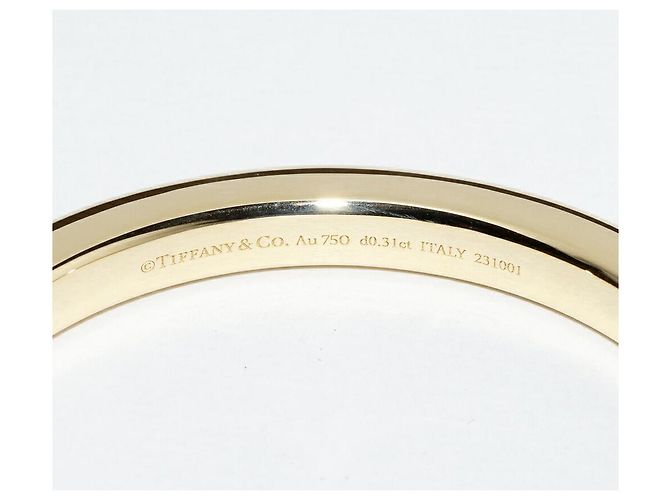 Tiffany & Co Bracciale Tiffany Lock in oro Au750 e diamanti Misura 19.5cm D'oro - vista 5