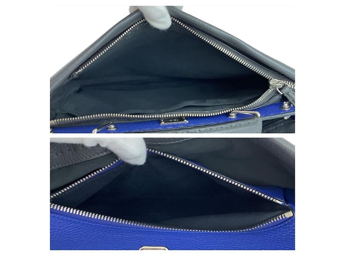 Valigetta in pelle Sellaria Fendi Peekaboo Marrone - vista 10