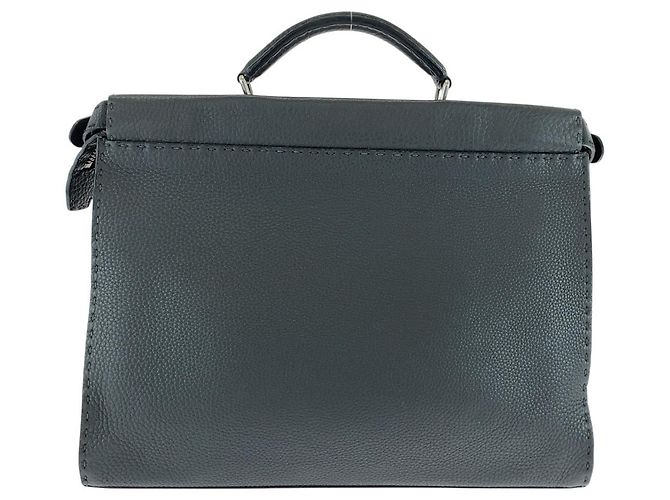 Valigetta in pelle Sellaria Fendi Peekaboo Marrone - vista 2