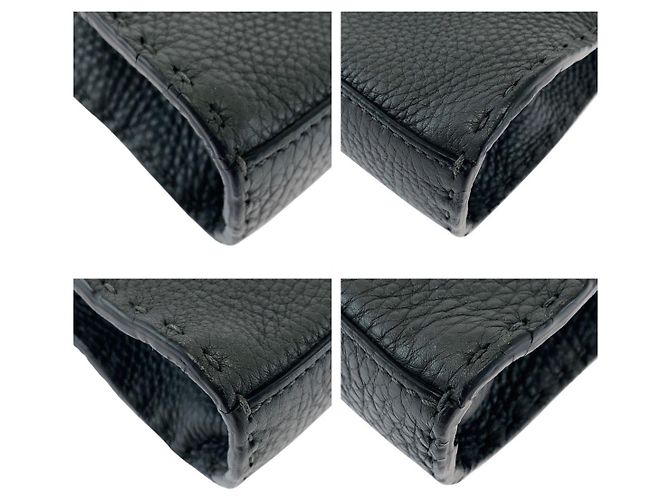 Valigetta in pelle Sellaria Fendi Peekaboo Marrone - vista 3