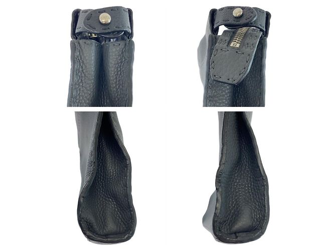 Valigetta in pelle Sellaria Fendi Peekaboo Marrone - vista 5