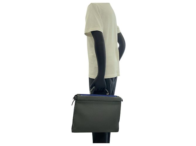 Valigetta in pelle Sellaria Fendi Peekaboo Marrone - vista 6