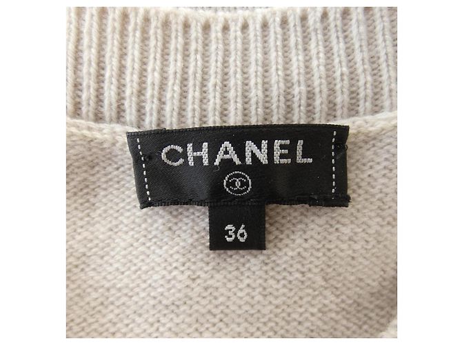 Timeless Chanel Kaschmir-Strick Beige - Ansicht 4