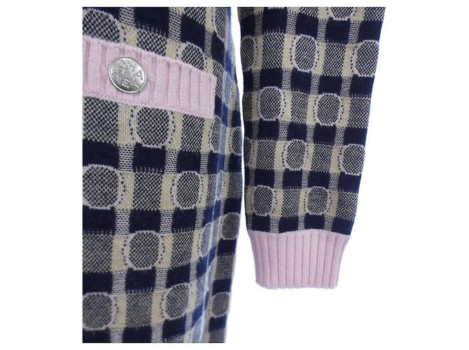 Timeless Vestido de mezcla de cachemir Chanel Rosa Azul Beige Azul marino - vista 7