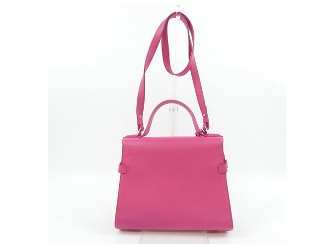 Borsa in pelle di vitello Delvaux Tempete+B Souple Rosa - vista 3