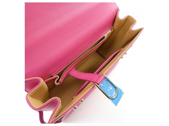 Borsa in pelle di vitello Delvaux Tempete+B Souple Rosa - vista 6