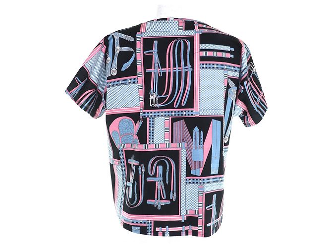 Camiseta de algodón Lettres Equestres Hermès 36 Multicolor - vista 3