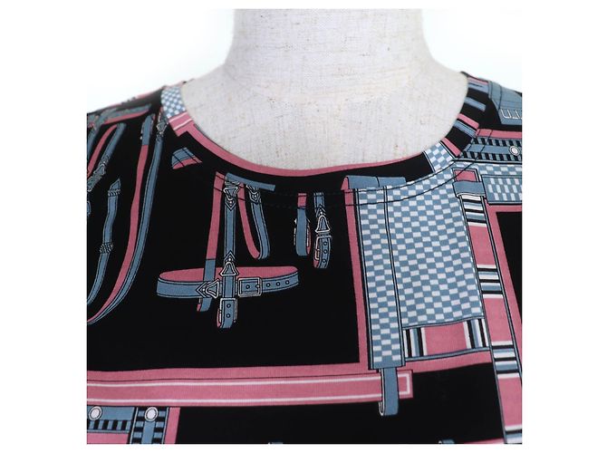Camiseta de algodón Lettres Equestres Hermès 36 Multicolor - vista 4