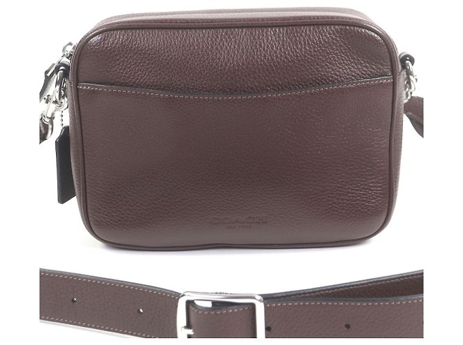 COACH Warner Cross Sling Borsa a tracolla in pelle granulata raffinata Marrone - vista 4