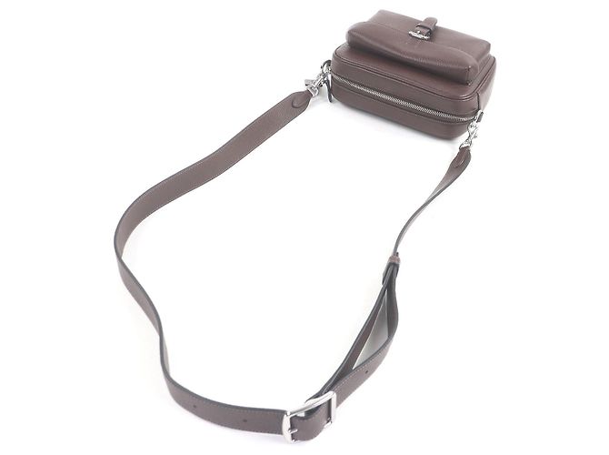 COACH Warner Cross Sling Borsa a tracolla in pelle granulata raffinata Marrone - vista 6