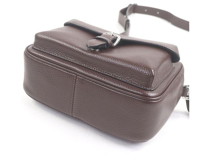 COACH Warner Cross Sling Borsa a tracolla in pelle granulata raffinata Marrone - vista 7
