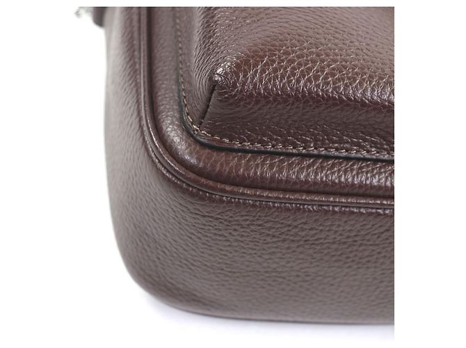 COACH Warner Cross Sling Borsa a tracolla in pelle granulata raffinata Marrone - vista 8