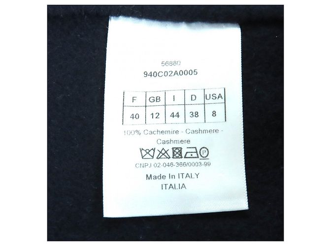 Abrigo de cachemira Christian Dior Azul Azul marino - vista 8