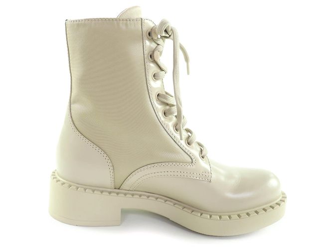 Kurze Stiefel Prada Lederstiefel Beige - Ansicht 6