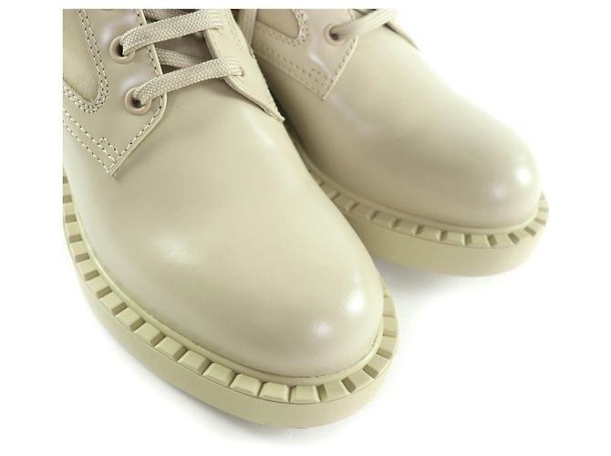 Kurze Stiefel Prada Lederstiefel Beige - Ansicht 8
