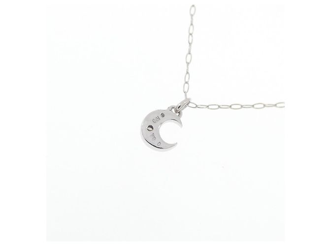 Autre Marque Collana Luna in Diamanti e Oro Bianco K10 Argento - vista 4
