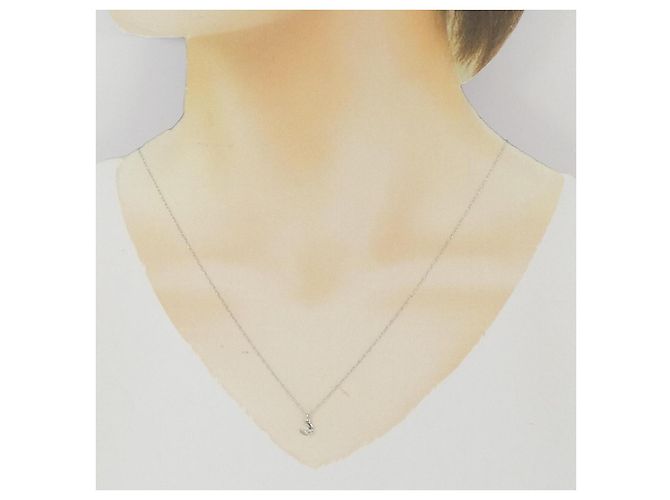 Autre Marque Collana Luna in Diamanti e Oro Bianco K10 Argento - vista 6