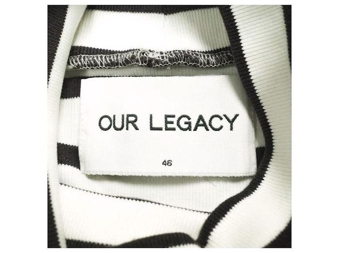 Autre Marque OUR LEGACY MARRON WHITE STRIPE Camiseta de manga larga de algodón Castaño Blanco - vista 4