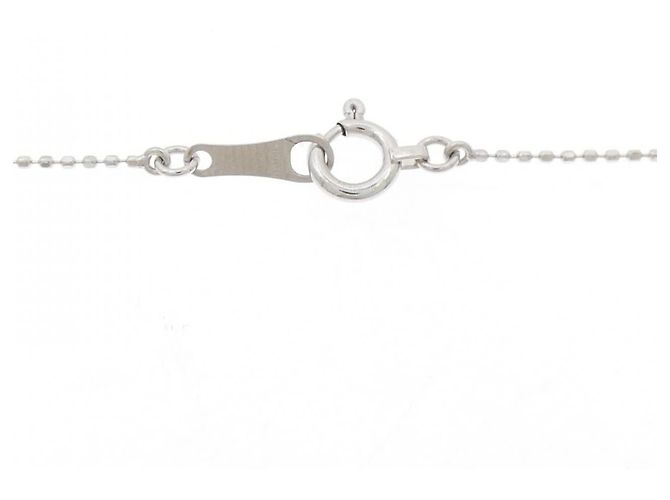 Autre Marque Au750 Weißgold Aquamarin Diamant Halskette Silber - Ansicht 5