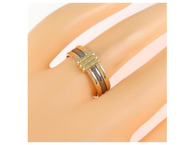 Autre Marque Mauboussin Elegance Francaise Tricolor Gold Ring Golden - view 5