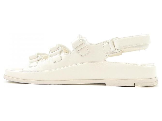 Timeless Sandali Chanel in agnello Bianco - vista 2