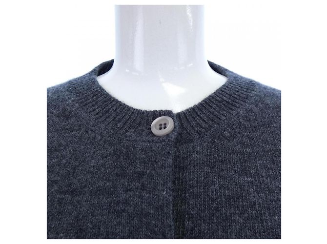 MIU MIU Logo Wollstrickjacke Braun - Ansicht 5