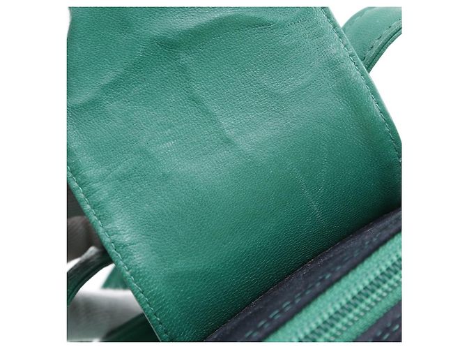 Borsa Tote a Spalla Lunga in Pelle di Vitello Bally Verde - vista 10