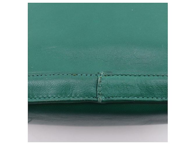 Borsa Tote a Spalla Lunga in Pelle di Vitello Bally Verde - vista 12
