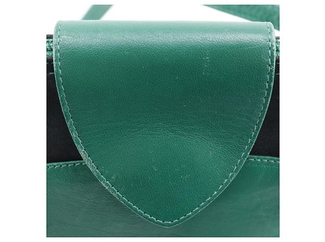 Borsa Tote a Spalla Lunga in Pelle di Vitello Bally Verde - vista 15