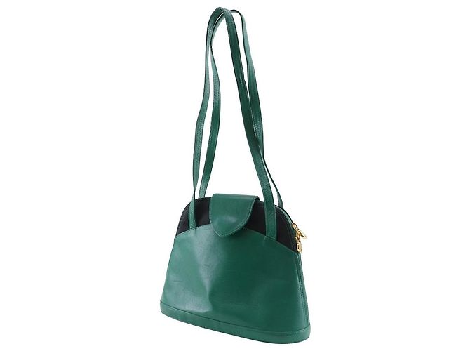 Borsa Tote a Spalla Lunga in Pelle di Vitello Bally Verde - vista 2
