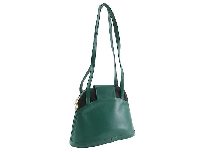 Borsa Tote a Spalla Lunga in Pelle di Vitello Bally Verde - vista 3