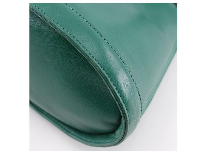 Borsa Tote a Spalla Lunga in Pelle di Vitello Bally Verde - vista 5