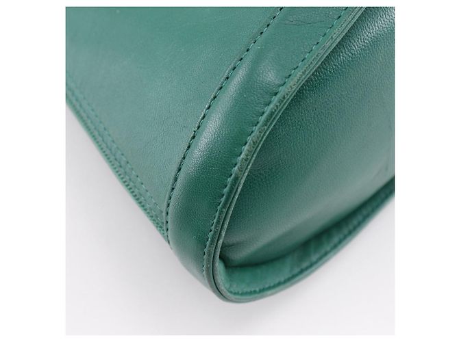 Borsa Tote a Spalla Lunga in Pelle di Vitello Bally Verde - vista 6